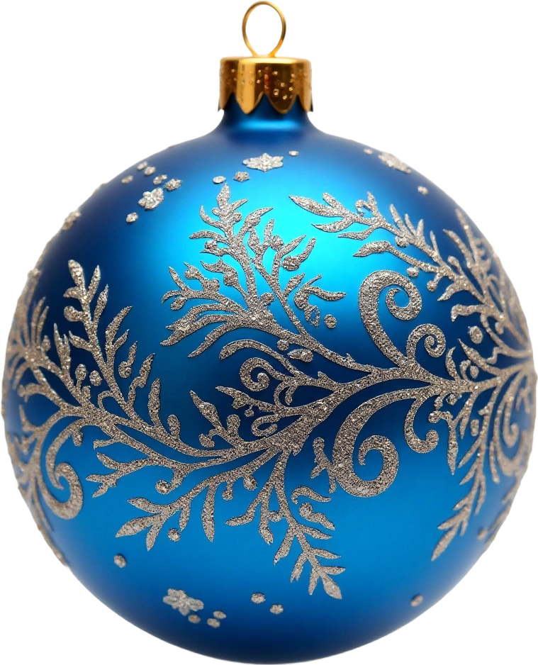 Festive Blue Christmas Ornament